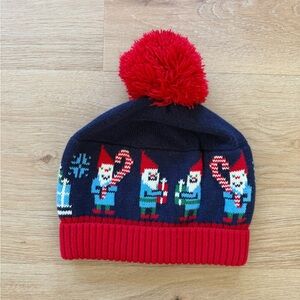 Hanna Andersson Red Cuff Multicolor Knit Beanie